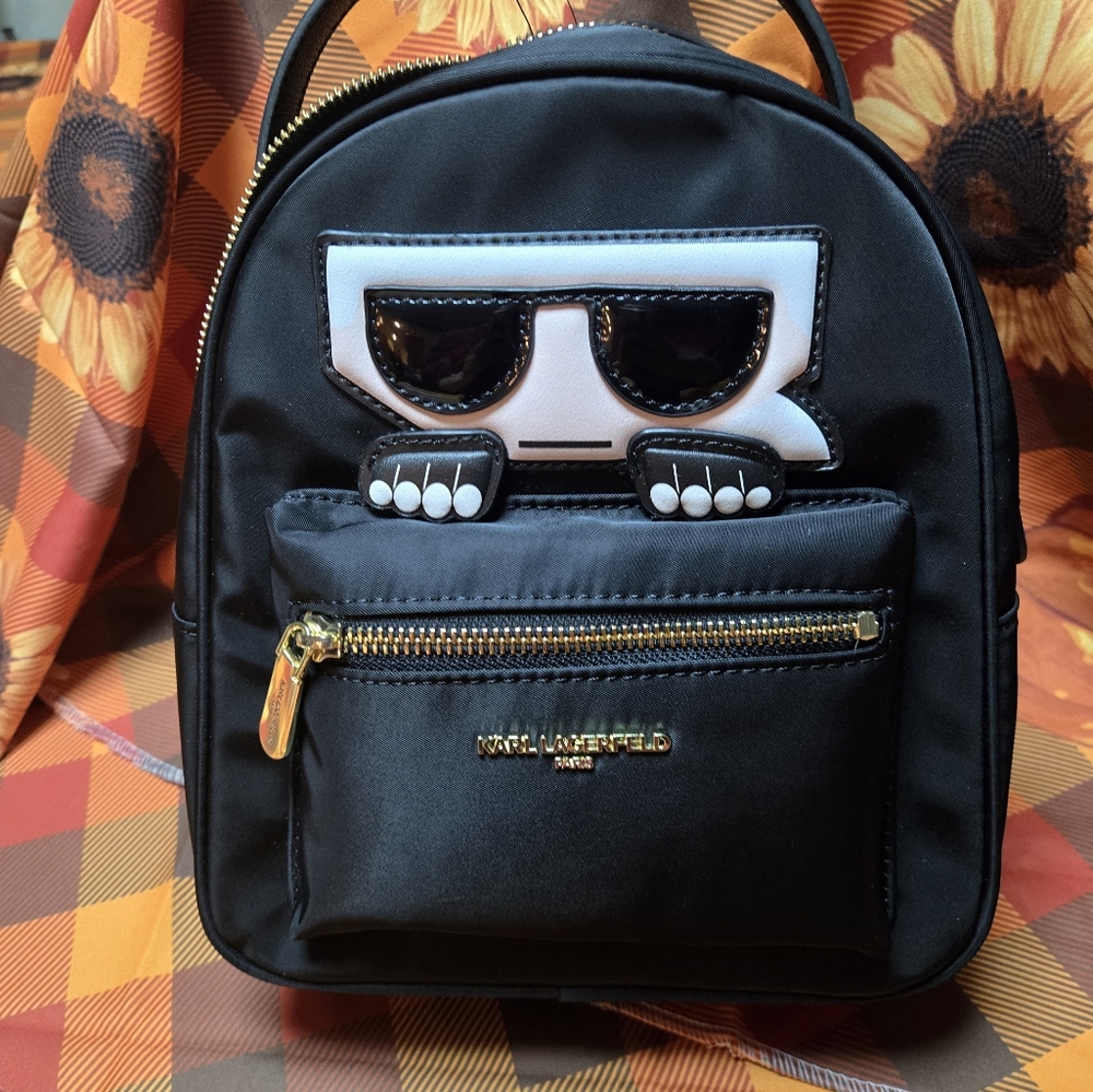 NWT KARL LAGERFELD PARIS AMOUR nylon Mini BACKPACK